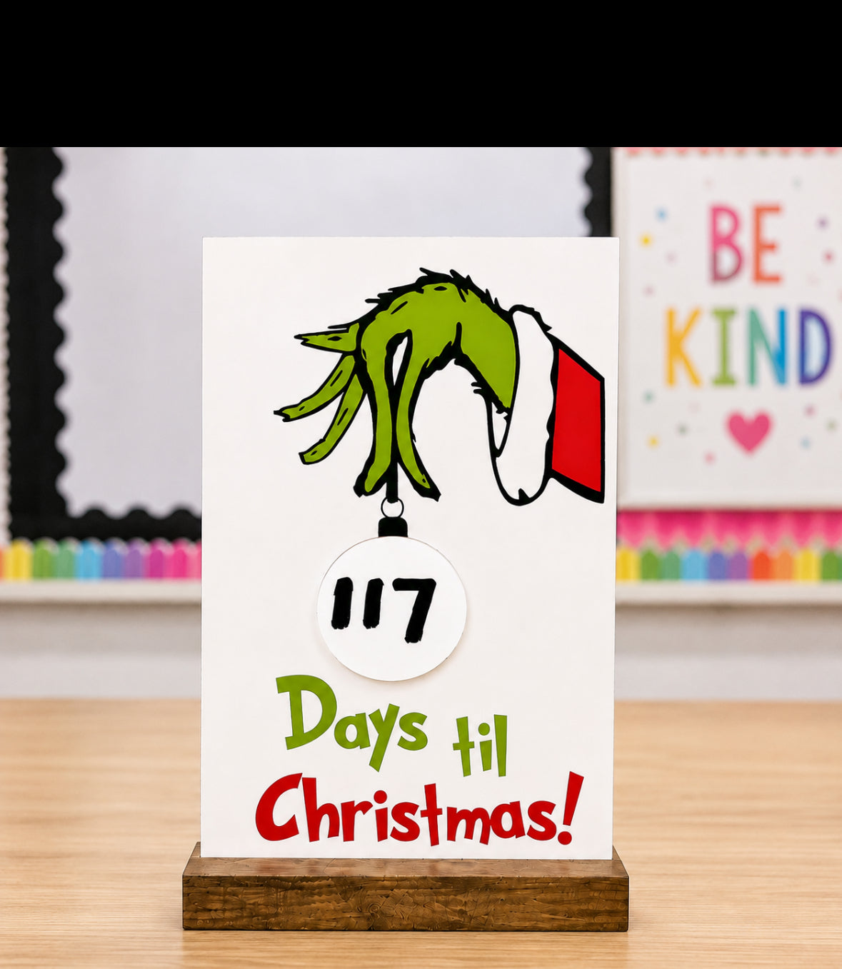 Dry Erase Christmas Countdown Sign