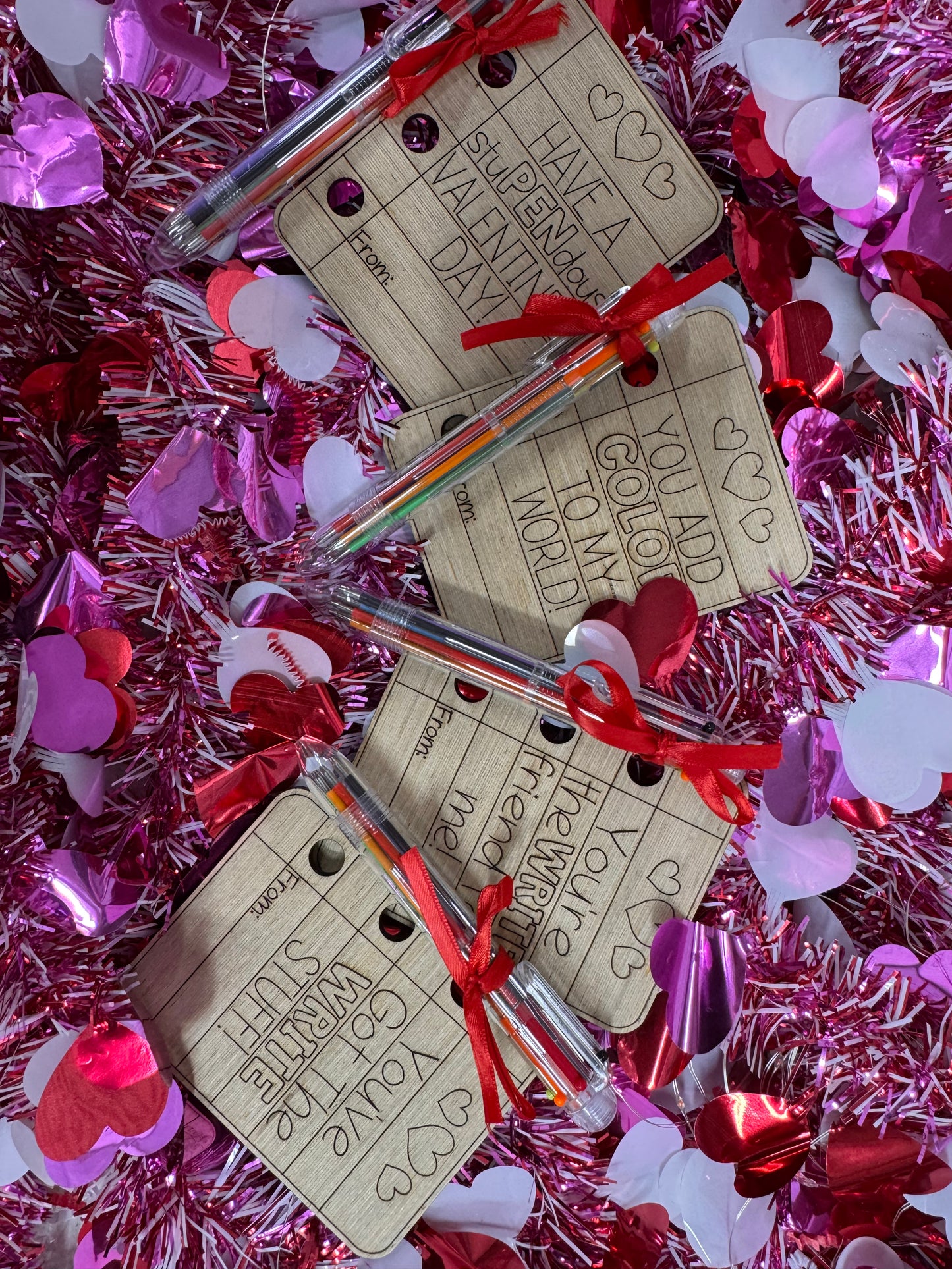 DIY Valentine's Day Wood Card set Kid's Kit Arts and Craft