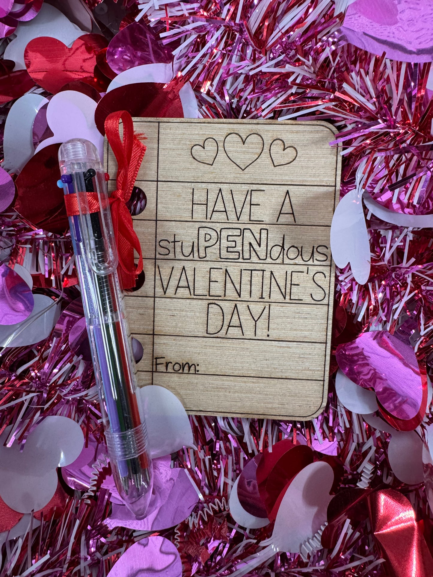 DIY Valentine's Day Wood Card set Kid's Kit Arts and Craft