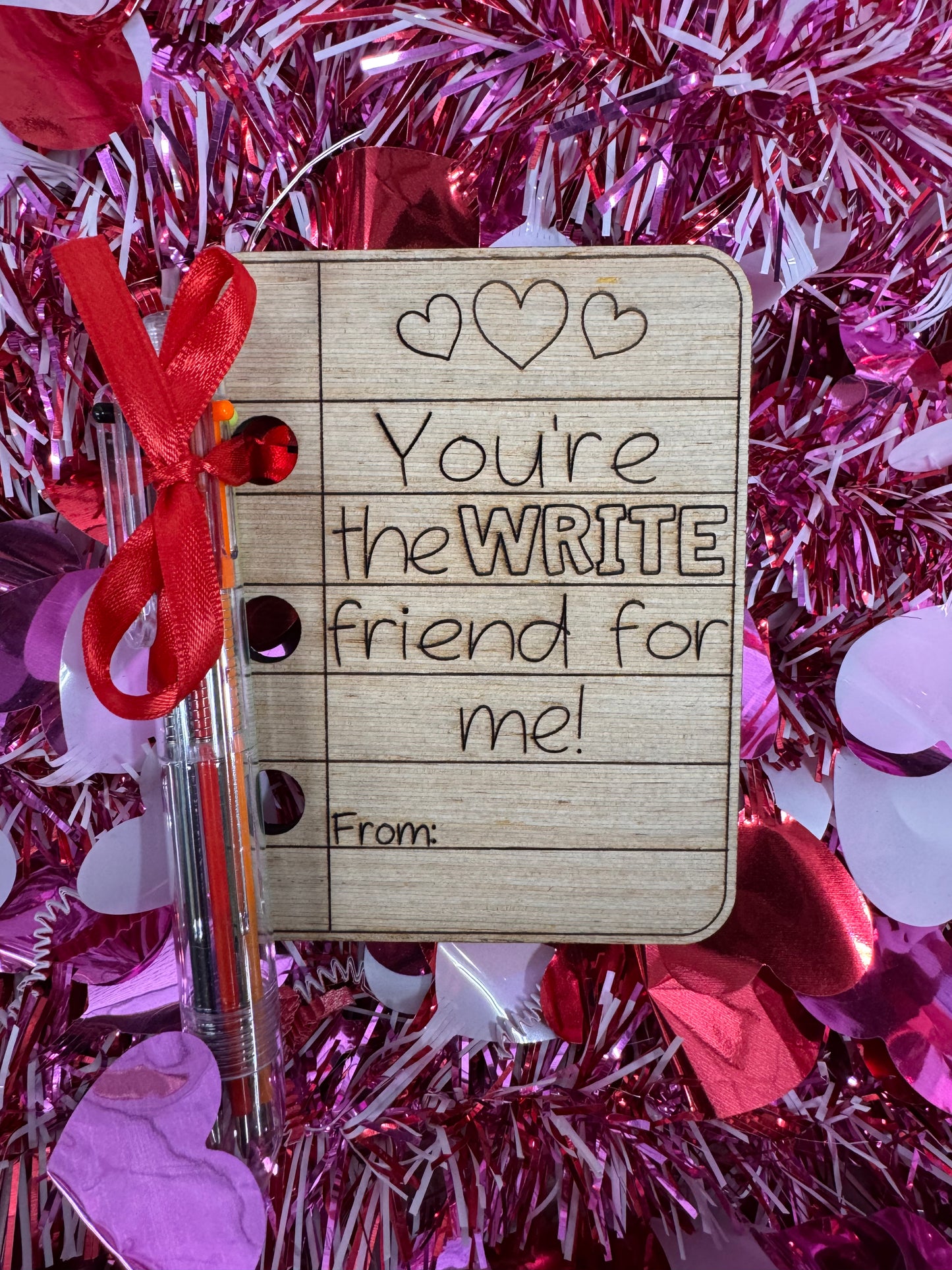 DIY Valentine's Day Wood Card set Kid's Kit Arts and Craft