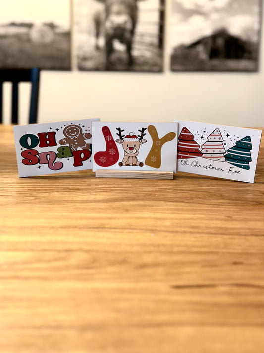 Mini Christmas Collection 2023 Cute Icon wood sign