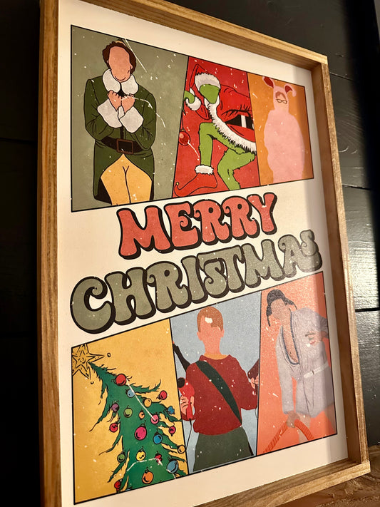 Christmas Movie Icons 2023 Merry Christmas wood sign