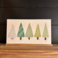 Boho Greens christmas tree farm wood sign shelf sitter