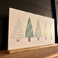 Boho Greens christmas tree farm wood sign shelf sitter