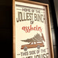 Personalized Family Last name Home of Jolliest Bunch of A**holes this side of the nuthouse wood sign christmas