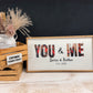 You & Me Customizable Couple's wood sign