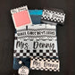 Checker print custom teacher name bundle