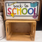 Back To School Bright and Colorful framed wood sign