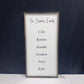 Personalized Last name and Listed family names wood framed sign
