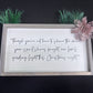 Though you're not here to share the cheer, your spirit shines bright, our love's guiding light this Christmas night wood sign