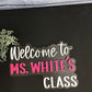 Welcome to  Personalized 3D Teacher Name Cut Out Sign