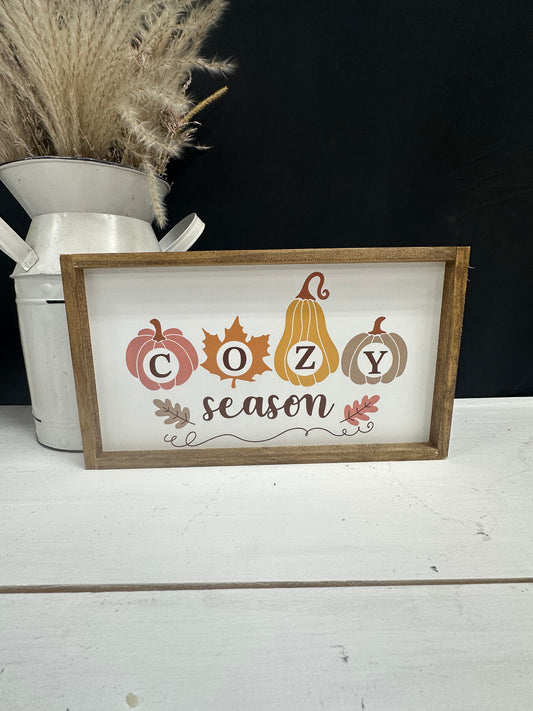 Cozy Season Fall Collection Wood Sign