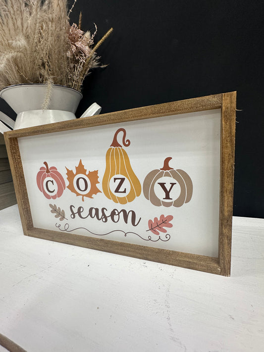 Cozy Season Fall Collection Wood Sign