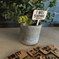 Funny Plant wood signs Garden Stakes - humor Garden or Indoor Plant wood Signs, Vegetables Labels, Planter Markers