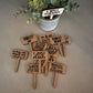 Funny Plant wood signs Garden Stakes - humor Garden or Indoor Plant wood Signs, Vegetables Labels, Planter Markers