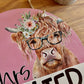 Watercolor Floral Highland Cow Classroom Bundle