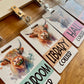 Watercolor Floral Highland Cow Classroom Bundle