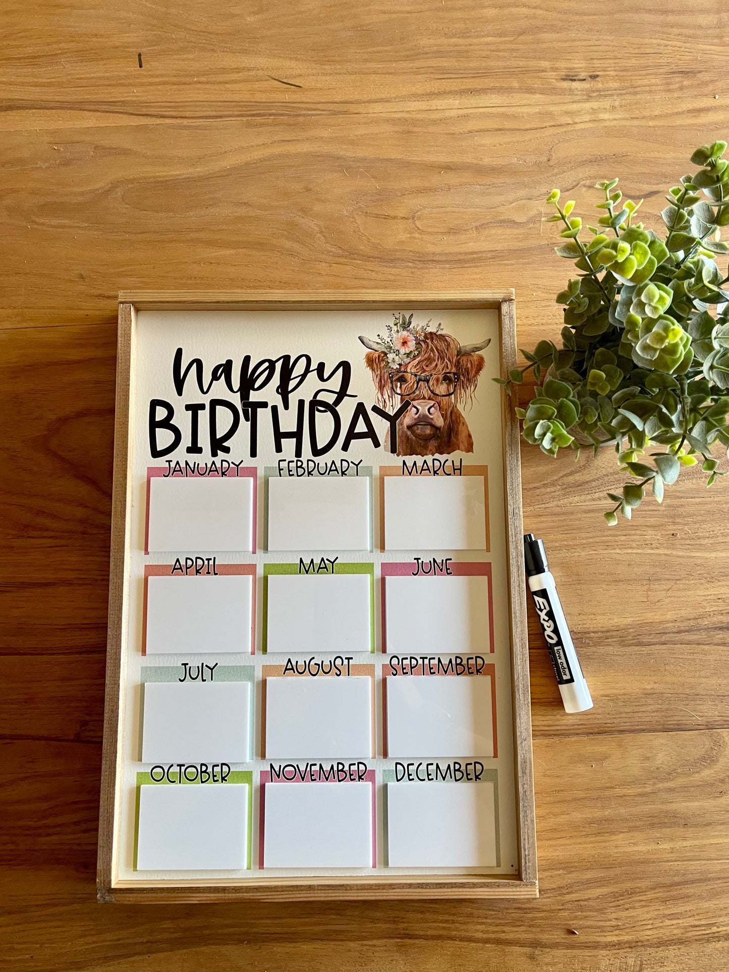 Watercolor Floral Highland Cow Classroom Bundle
