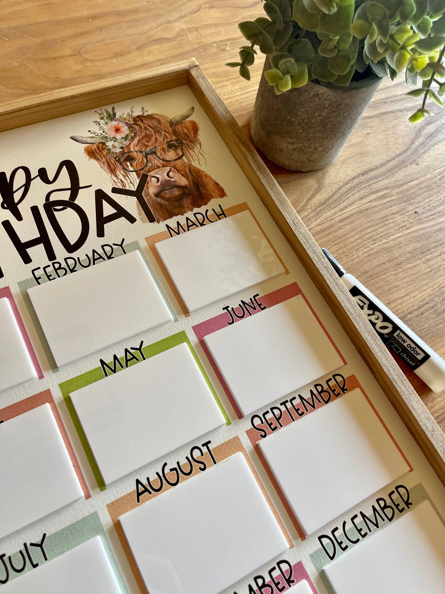 Watercolor Floral Highland Cow Classroom Bundle