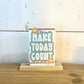 boho classroom sayings small wooden desk sign cards wood stand attendance shine bright make today count