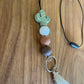 Cactus neutral silicone beads Teacher Nurse Keychain Lanyard Farmhouse Bead Tassel acrylic