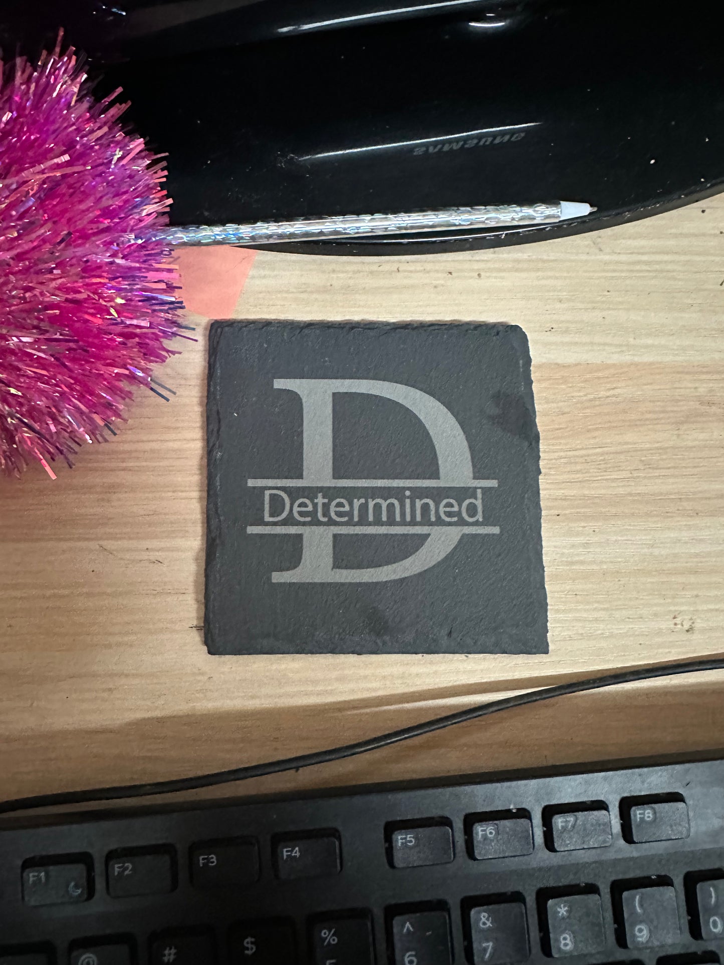 2026  Word on slate coaster