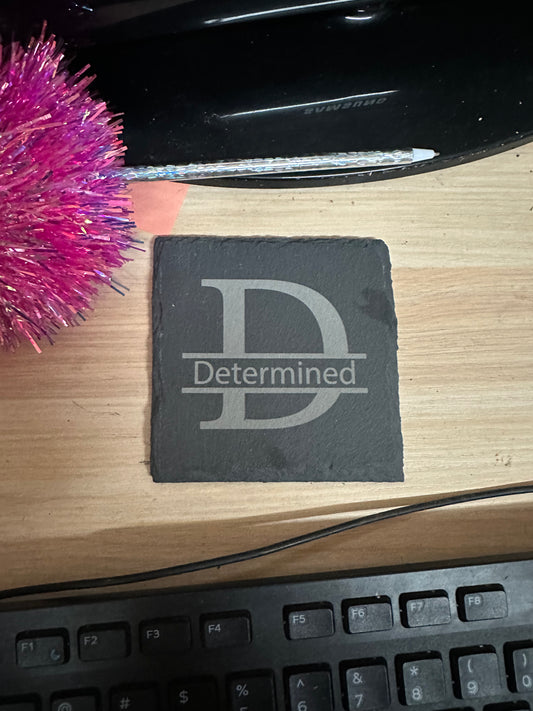 2026  Word on slate coaster