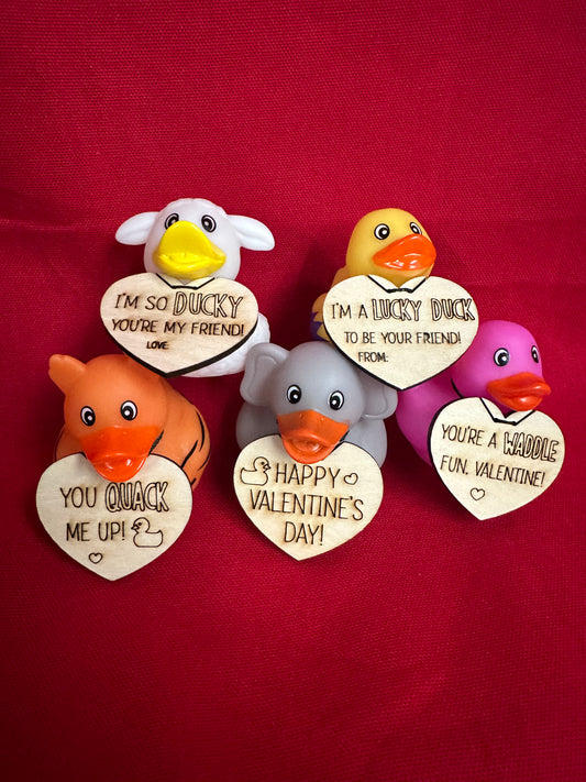 DIY Valentine's Day Rubber Duck set of 5
