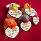 DIY Valentine's Day Rubber Duck set of 5