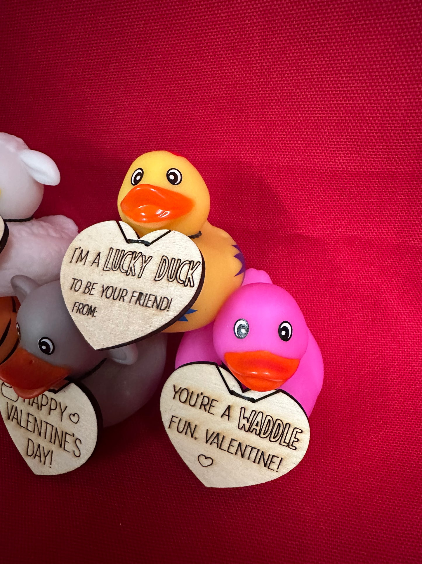 DIY Valentine's Day Rubber Duck set of 5