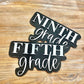 Black and white Personalized 3D grade level Cut Out Sign