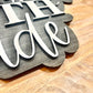 Black and white Personalized 3D grade level Cut Out Sign
