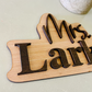 Wood Personalized 3D Teacher Name Cut Out Sign