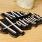 Black and white Personalized 3D Teacher Name Cut Out Sign