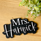 Black and white Personalized 3D Teacher Name Cut Out Sign
