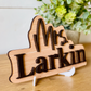 Wood Personalized 3D Teacher Name Cut Out Sign