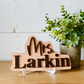 Wood Personalized 3D Teacher Name Cut Out Sign