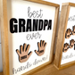 customized Best Dad Ever Handprint Wood Sign; Father's Day Gift; Grandpa Hands Down