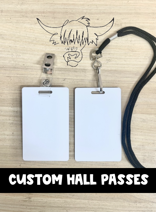 CUSTOM to your theme Acrylic Classroom Hall Passes