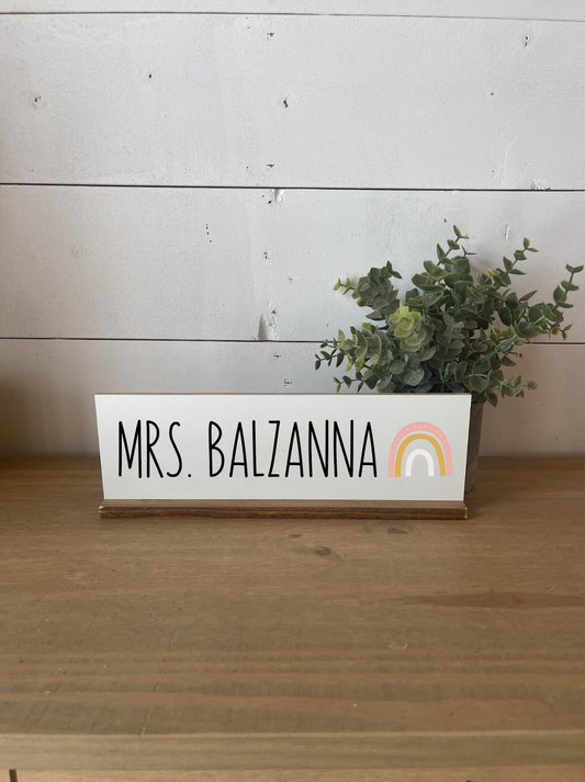 Personalized Teacher Desk Plate; Name Plate; Desk Plaque