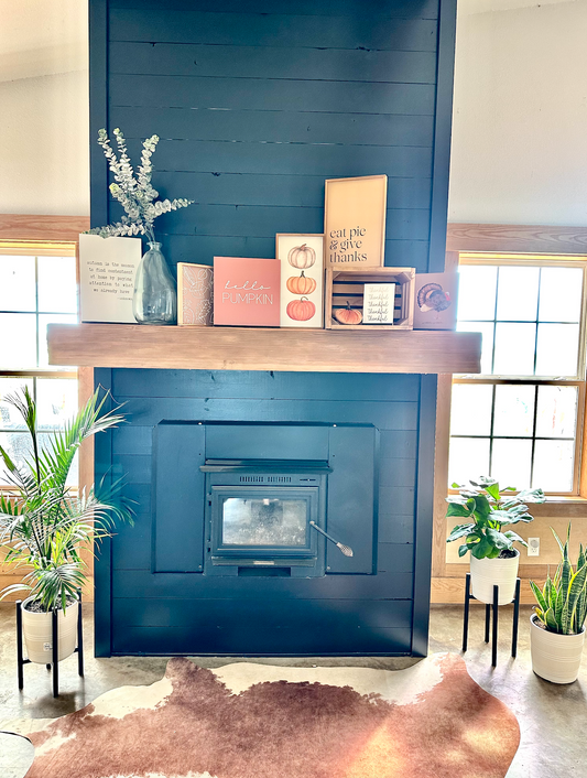 Muted Fall 2023 Bundle Collection Turkey pumpkin gobble burnt orange mustard yellow leaves wood sign