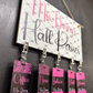 Pretty in pink Acrylic Classroom Hall Passes