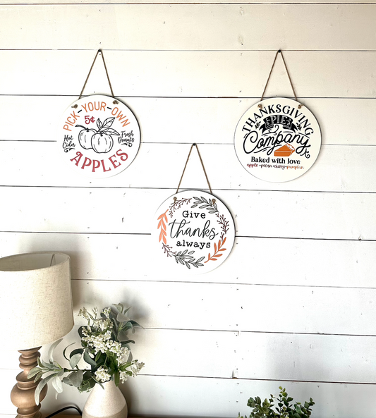 Fall farmhouse new  Circle Door Hanger