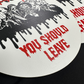 halloween horror characters scary welcome please you should leave new  Circle Door Hanger