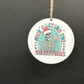 just waiting for christmas skeleton Ornament; Holiday; Christmas; Gift