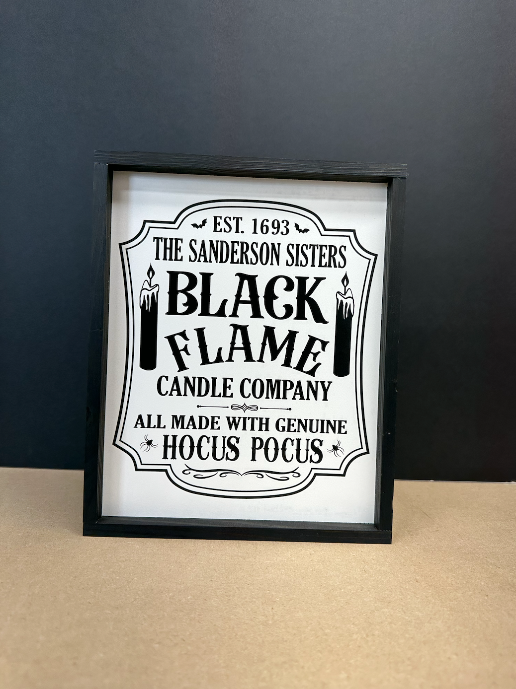 Black flame candle co sanderson sisters hocus pocus 2023 new wood sign