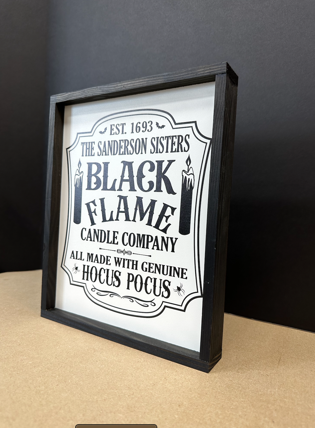 Black flame candle co sanderson sisters hocus pocus 2023 new wood sign