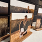 Your Personalized Photos; Removable Shelf Sitter on wood sign for your office, mantle, bedroom, wedding photos, family portrait,