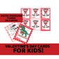 valentines day cards for kids Digital Download funny retro cute