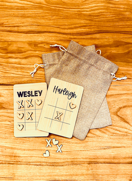 Personalized DIY Valentine's Day Tic Tac Toe Game Kid's Kit Arts and Craft wood sign
